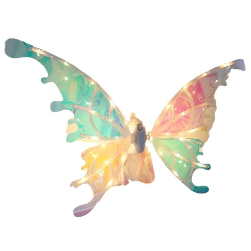 Cross -border electric butterfly wings Angel elf girl lighting little princess automatic electric back jewelry glowing toys