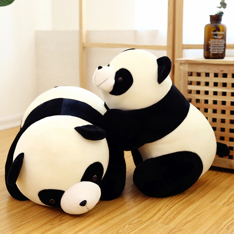 Fashionable new panda plush toys tummy bear children panda dolls simulated animal doll company gifts