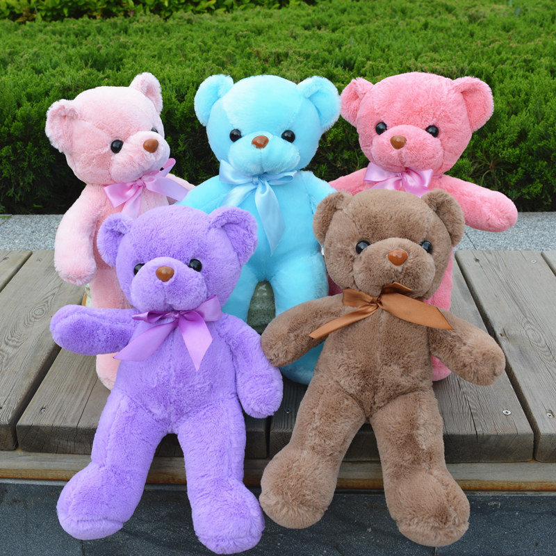 Colorful teddy bear plush toy teddy bear doll ragdoll pillow doll